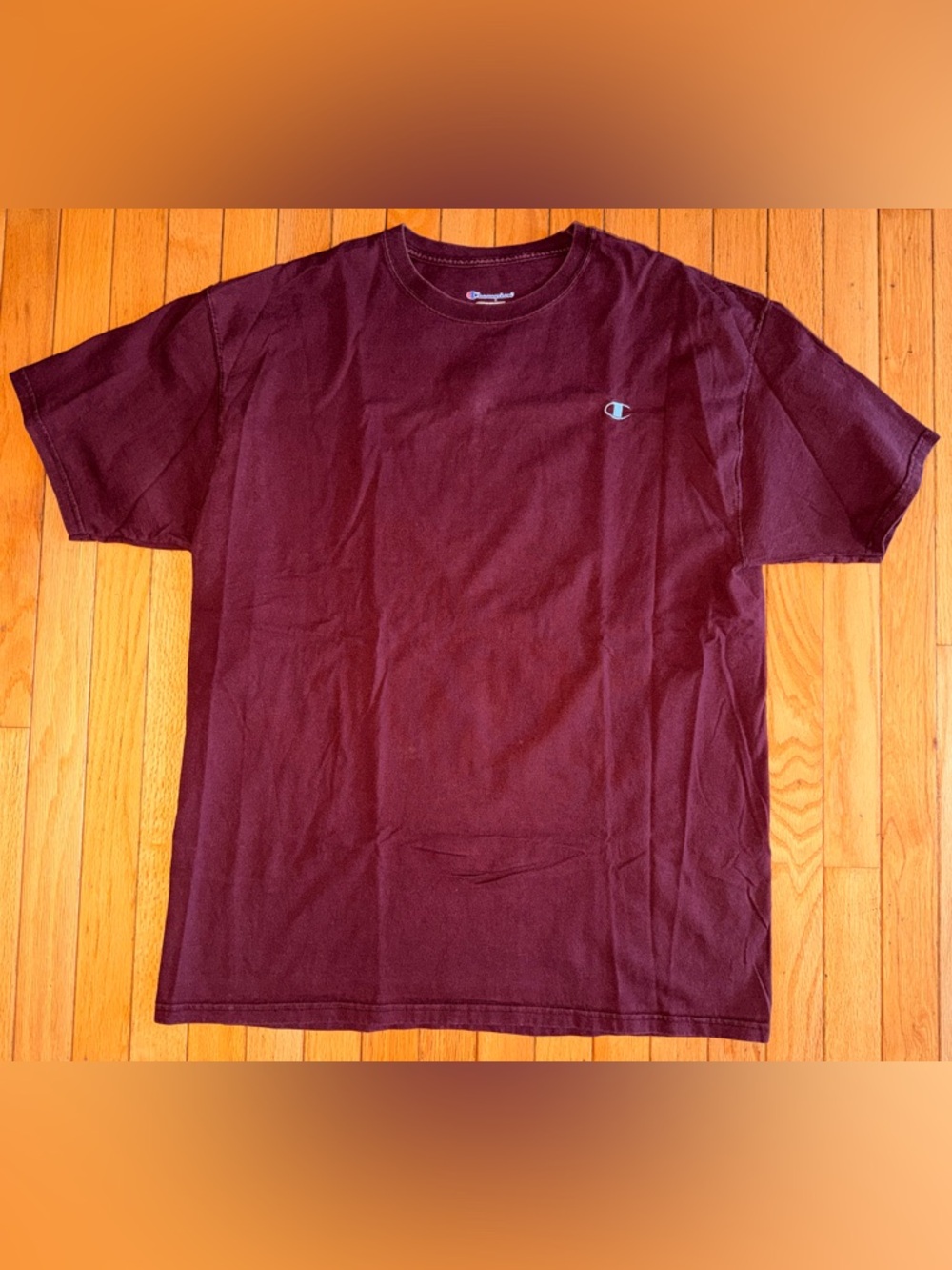 Men’s Champion soft thick cotton purple maroon tshirt size XL EUC